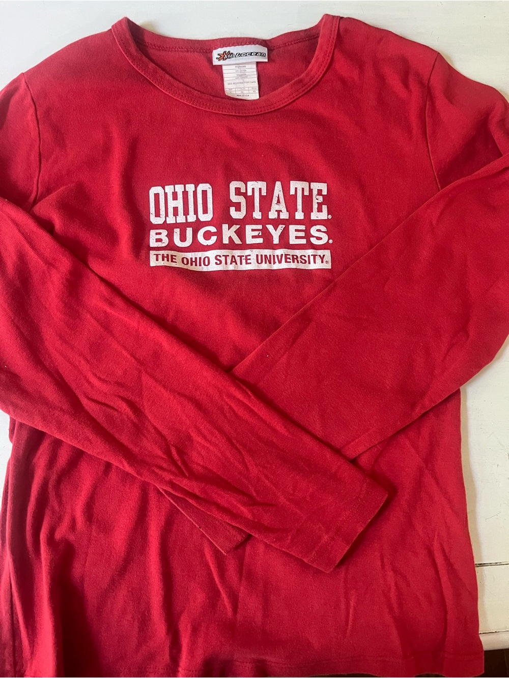 Ohio State Buckeyes Red Long Sleeve Tee